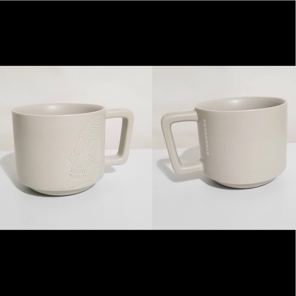 Starbucks Other - STARBUCKS - Set of 2 - White Starbucks Skull Mugs